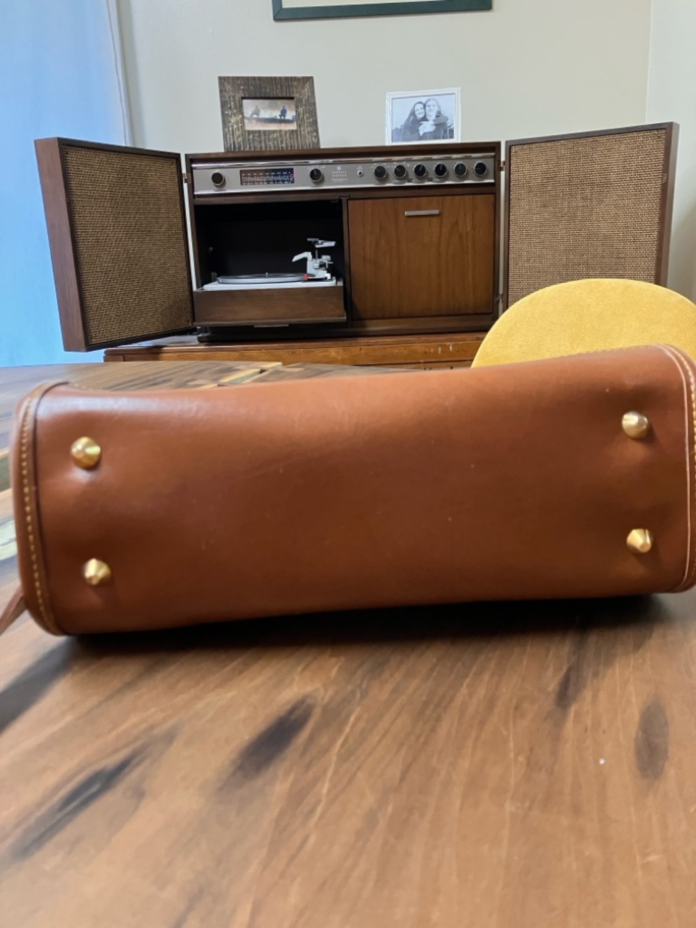 Dooney & Bourke Tan Leather-Trim Pebbled Beige Crossbody - Picture 4 of 8